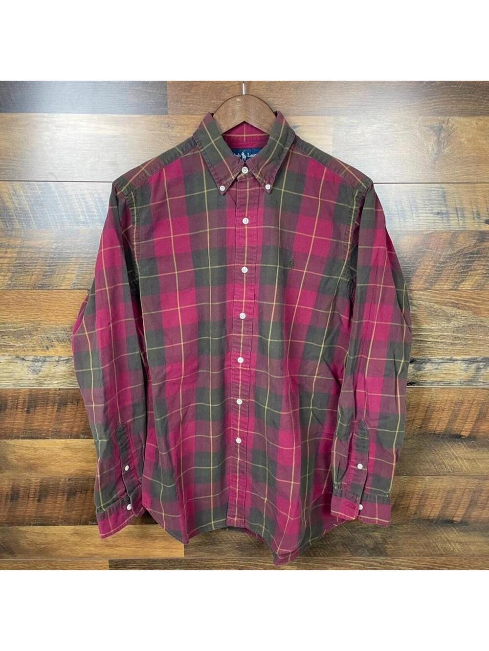 Ralph Lauren Classic Fit Plaid Button Down Shirt Men’s Medium